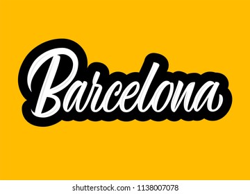Barcelona lettering sign