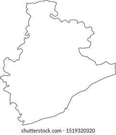 barcelona province map in Catalonia Spain