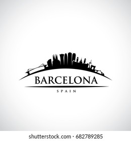 Barcelona skyline - Spain - vector illustration