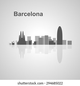 Barcelona skyline  for your design, concept Illustration.