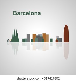 Barcelona skyline for your design, concept Illustration.