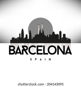 1,137 Barcelona skyline silhouette Stock Vectors, Images & Vector Art ...