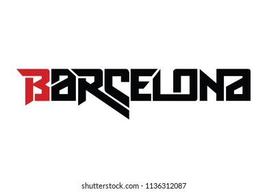 Barcelona typography design vector, for t-shirt, poster and other uses