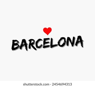 Barcelona typography designs: for prints, posters, cards, t shirt, coffee mug hoodies etc. 