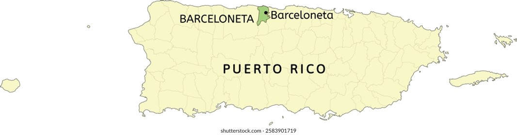 Barceloneta municipality and town of Barceloneta location on Puerto Rico map