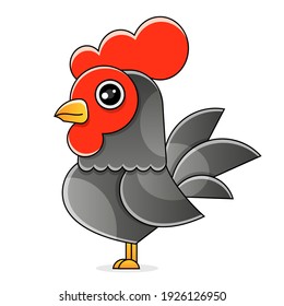 Barcelos portuguese rooster. Symbol of Portugal. Vector flat illustration.