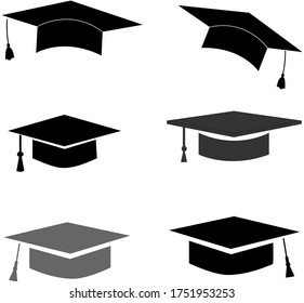 Barchelor Hat Icon Isolated on White Background. Vector Illustration