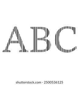 Barcode in ABC forms wit white background