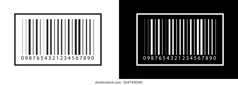 Barcode bar icon set vector. Collection of barcode icon for product identification, retail vector design element in eps 10.