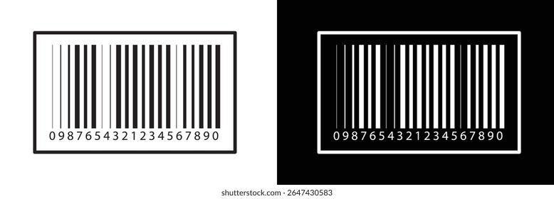 Barcode bar icon set vector. Collection of barcode icon for product identification, retail vector design element in eps 10.
