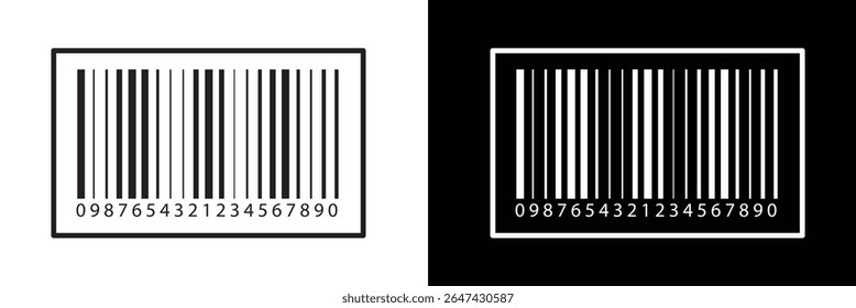 Barcode bar icon set vector. Collection of barcode icon for product identification, retail vector design element in eps 10.