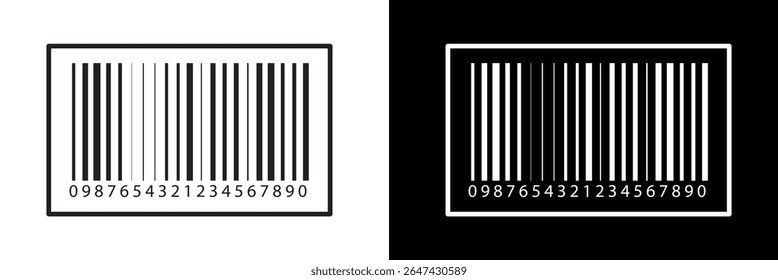 Barcode bar icon set vector. Collection of barcode icon for product identification, retail vector design element in eps 10.