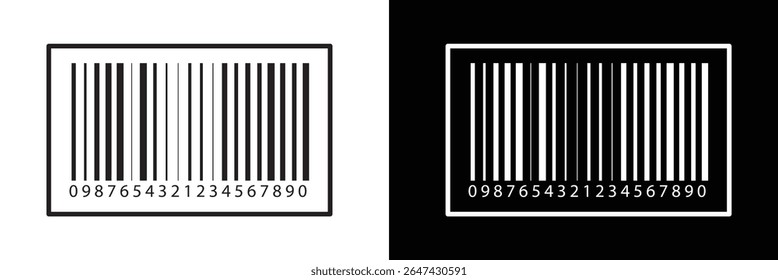 Barcode bar icon set vector. Collection of barcode icon for product identification, retail vector design element in eps 10.