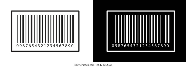 Barcode bar icon set vector. Collection of barcode icon for product identification, retail vector design element in eps 10.