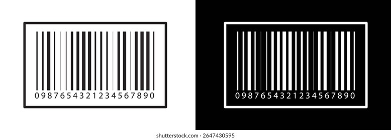 Barcode bar icon set vector. Collection of barcode icon for product identification, retail vector design element in eps 10.