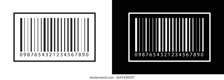 Barcode bar icon set vector. Collection of barcode icon for product identification, retail vector design element in eps 10.