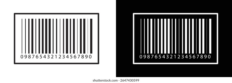 Barcode bar icon set vector. Collection of barcode icon for product identification, retail vector design element in eps 10.