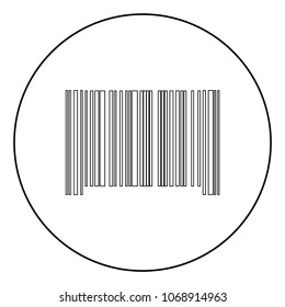 The barcode it is the black color icon in circle or round