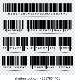 Barcode in black color, line bars icon isolated on white background. Clipping path for web and mobile app use.