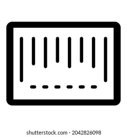 Barcode black filled line icon, Black Friday glyph style store or market shopping commerce, shop sale icon design.