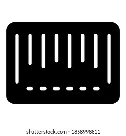 Barcode. Black Friday glyph style store or market shopping commerce, shop sale icon design. 