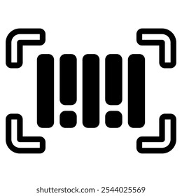 Barcode black friday marketing icon