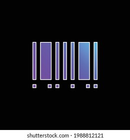 Icono de vector de gradiente azul de código de barras