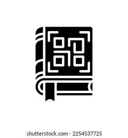 Barcode Book Filled Icon Vector Illustration