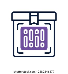 barcode box dual tone icon. vector icon for your website, mobile, presentation, and logo design.