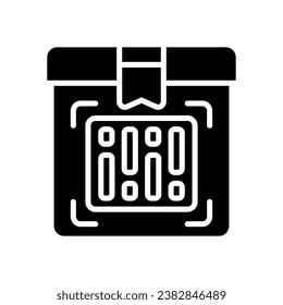 barcode box glyph icon. vector icon for your website, mobile, presentation, and logo design.