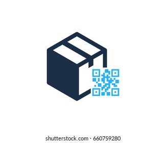 Barcode Box Icon Logo Design Element