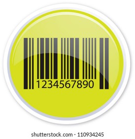 barcode button yellow