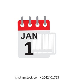 Barcode Calendar Logo Icon Design