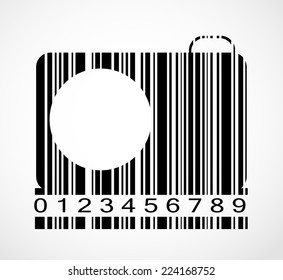 Barcode Camera  Image Vector Illustration 
