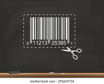 Barcode Chalkboard Illustration