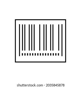 Barcode code icon, in line shape, barcode code vector illustration.