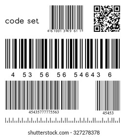 Barcode collection for your design. Vector set