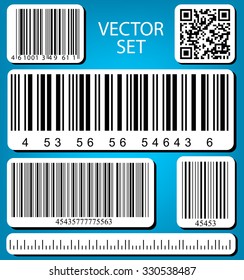 Barcode collection for your design. Vector set