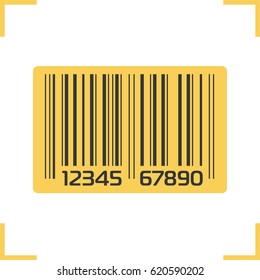 Barcode color icon. Isolated vector illustration