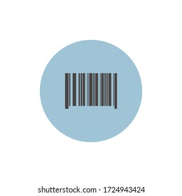 Barcode colorful flat icon with long shadow. Barcode flat icon