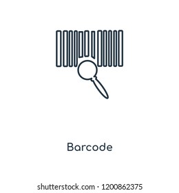 Barcode concept line icon. Linear Barcode concept outline symbol design. This simple element illustration can be used for web and mobile UI/UX.
