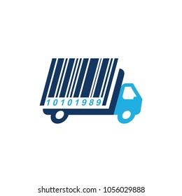 Barcode Delivery Logo Icon Design