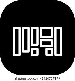 Barcode delivery services icon with black filled line outline style. code, label, symbol, scan, bar, data, black. Vector Illustration