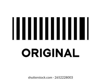 Barcode Design With Original Text Logo Vector