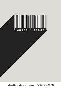 Barcode design. Vector background. Black and white