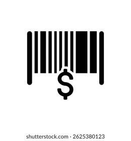 Barcode with Dollar Sign Below - Financial Transactions and Business