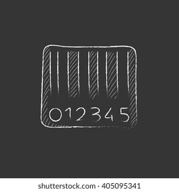 Barcode. Drawn in chalk icon.