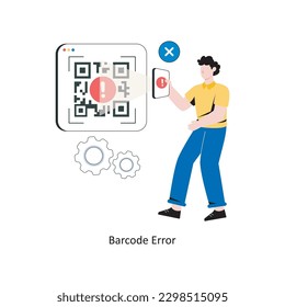 Ilustración del vector de diseño de estilo plano de código de barras. Ilustración de acciones 