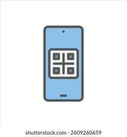 barcode filled outline icon. payment color line illustration.