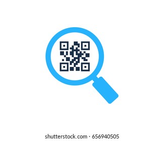 Barcode Find Icon Logo Design Element